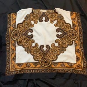 Scarf shirt by Micheal Kor’s, looks great with white or black pants